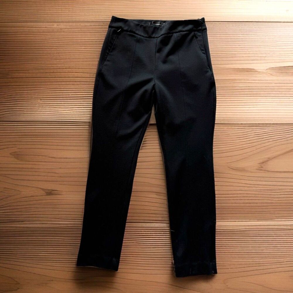 White House Black Market Skinny Ankle Pants Womens Size 12 Black Stretch Thick